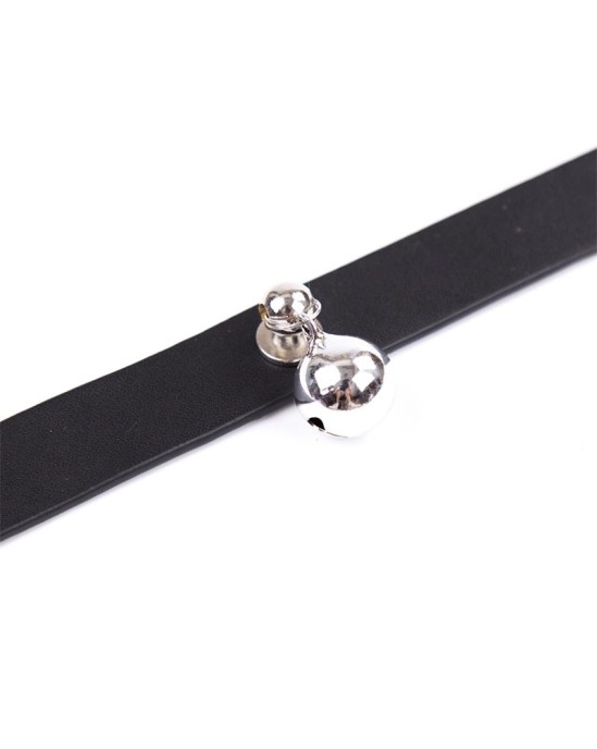 Latetobed Bdsm Line Collar with Bell Adjustable 43 cm Black