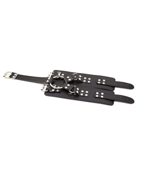 Latetobed Bdsm Line Collar with Restraints Adjustable Black