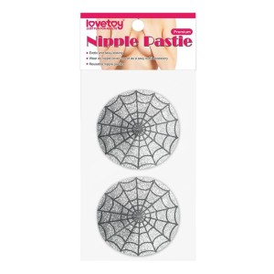 Lovetoy Nipple Covers Reusable Spider Pattern Silver