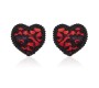 Latetobed Bdsm Line Nipple Covers with Lace Black/Red