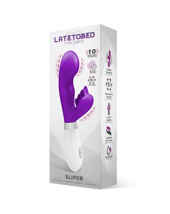 Latetobed Sliper Rabbit Vibe Silicone Purple