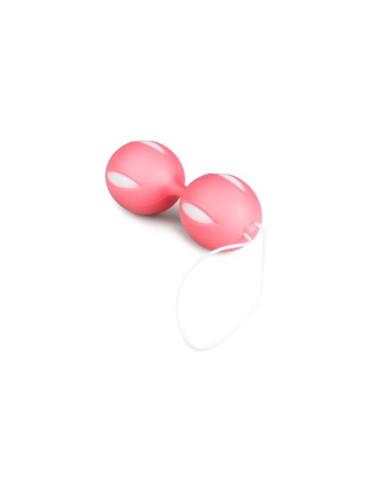 Easytoys Wiggle Duo Kegel Ball rozā un baltā krāsā