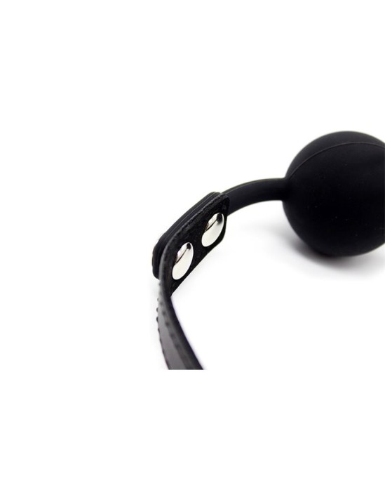 Latetobed Bdsm Line Silikona Ball Gag 4 cm Regulējams melns