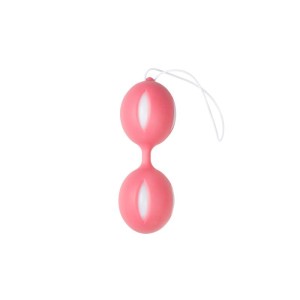 Easytoys Wiggle Duo Kegel Ball rozā un baltā krāsā