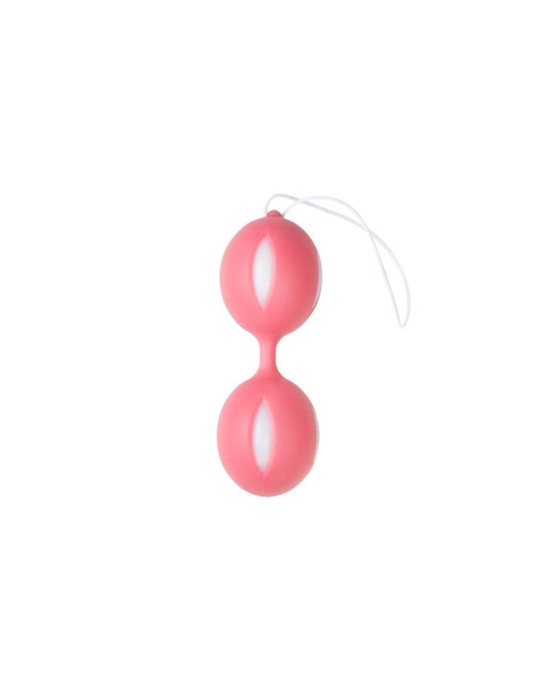 Easytoys Wiggle Duo Kegel Ball rozā un baltā krāsā