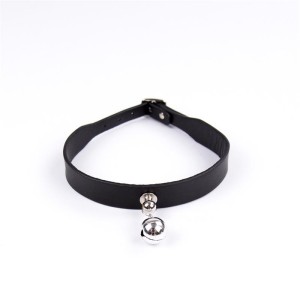 Latetobed Bdsm Line Collar with Bell Adjustable 43 cm Black