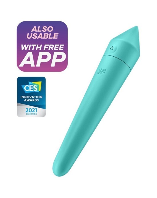 Satisfyer Ultra Power Bullet 8 vibrējoša lode ar APP Turquoise