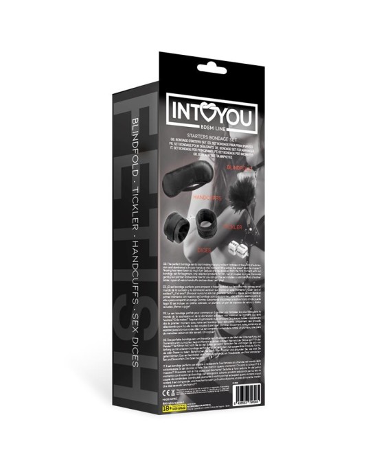 Intoyou Bdsm Line Набор для бондажа для начинающих, 4 предмета, черный