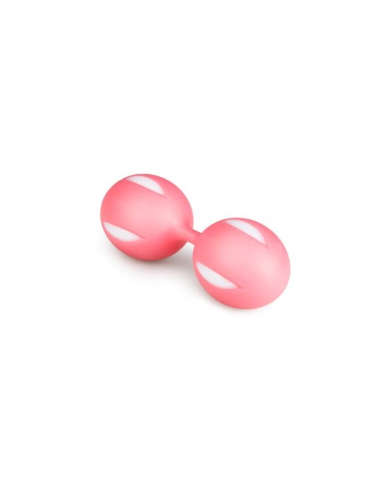 Easytoys Wiggle Duo Kegel Ball rozā un baltā krāsā