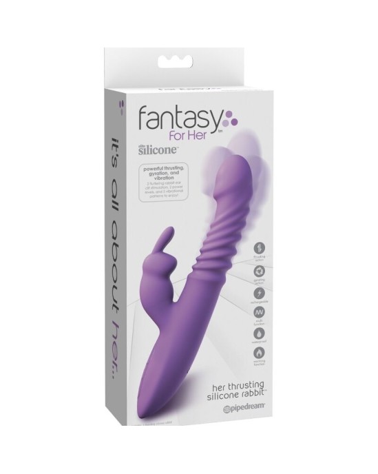 Fantasy For Her RABBIT CLITORIS STIMULATOR WITH HEAT OSCILLATION AND VIBRATION FUNCTION VIOLET