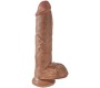 King Cock REALISTIC PENIS WITH BALLS 19.8 CM CARAMEL