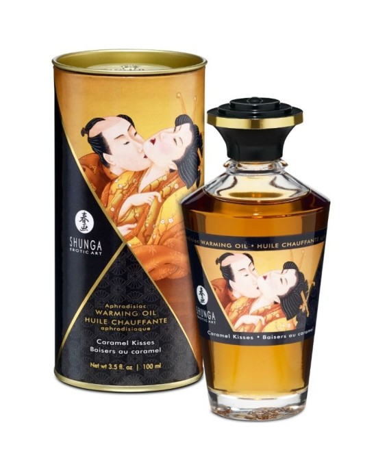 Shunga Oils SHUNGA - MASSAGE OIL WITH HEAT EFFECT CARAMEL FLAVOR 100 ML