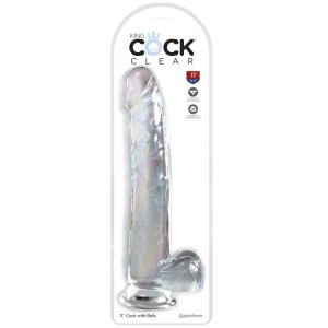 King Cock CLEAR - DILDO WITH TESTICLES 24.8 CM TRANSPARENT