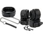 Darkness Bondage DARKNESS - BLACK LEATHER HANDCUFFS AND COLLAR