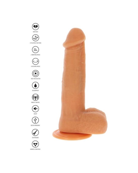 Get Real ROTATING BEADS VIBRATING DILDO SKIN