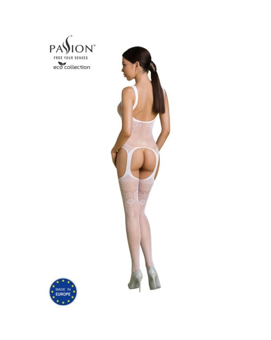 Passion Woman Bodystockings PASSION - ECO COLLECTION BODYSTOCKING ECO BS008 WHITE