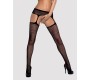 Obsessive Garter & Stockings OBESSĪVAS S207 PRIEKŠVIETES ZEĶES MELNAS S/M/L