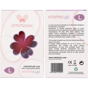 Intimichic MENSTRUĀLĀ KAUSS MEDICĪNISKĀS KLASES SILIKONA IZMĒRS L