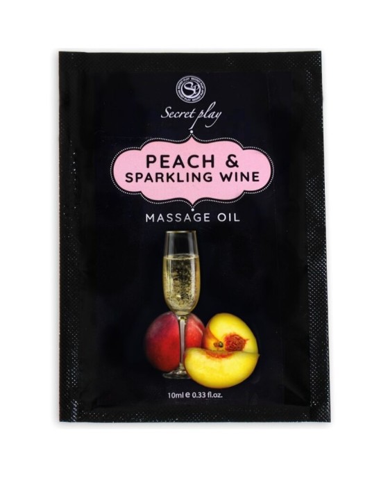 Secretplay Cosmetic SECRETPLAY - PEACH & SPARKLING WINE MASSAGE OIL SACHET 10 ML