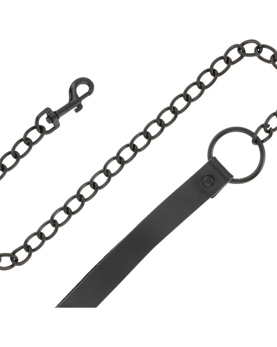 Darkness Bondage DARKNESS - BLACK LEATHER HANDCUFFS AND COLLAR