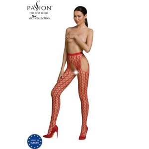 Passion Woman Garter & Stock PASSION - EKO KOLEKCIJA BODYSTOCKING ECO S007 RED