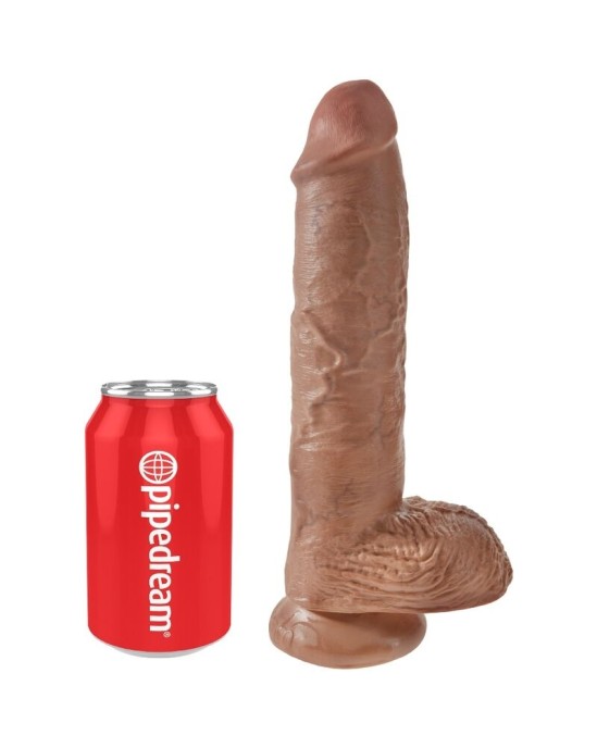 King Cock REALISTIC PENIS WITH BALLS 19.8 CM CARAMEL