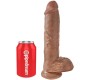 King Cock REALISTIC PENIS WITH BALLS 19.8 CM CARAMEL