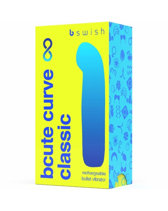 B Swish BCUTE CURVE INFINITE CLASSIC SILICONE RECHARGEABLE VIBRATOR CITRUS YELLOW