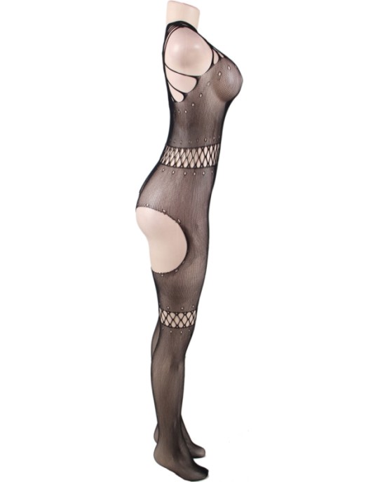 Queen Lingerie MULTISTRAPS SLING HOLLOW BODYSTOCKING S-L