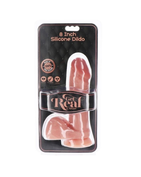 Get Real SILICONE DILDO 20,5 CM W BALLS SKIN