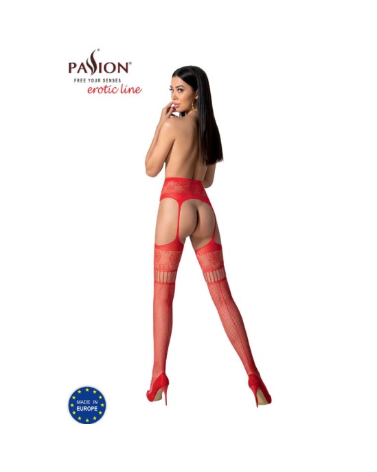 Passion Woman Garter & Stock PASSION - S030 STRIP BIKŠĶES SARKANAS VIENS IZMĒRS