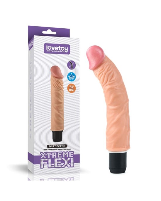 Lovetoy Dildo Flexi 9.5 ar vibrācijas mīkstumu