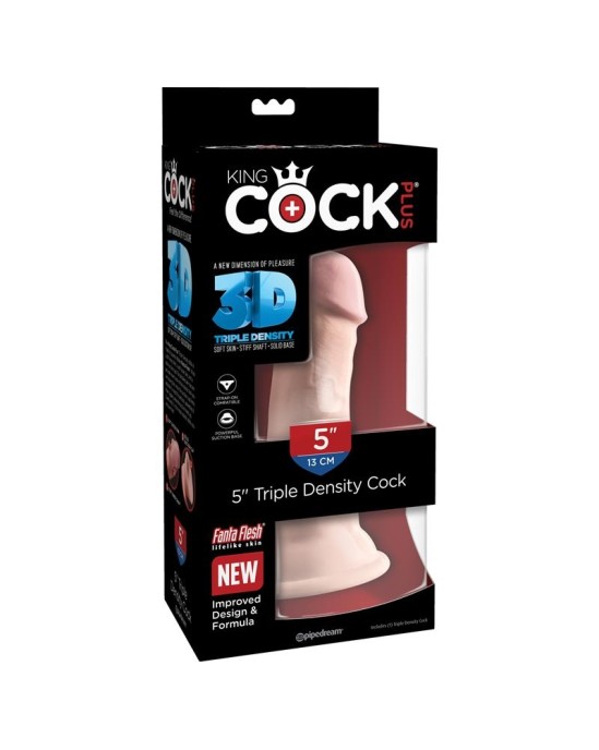 King Cock 3D Тройная плотность Плюс 5 Плоть