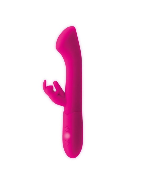 Goodies Cotton G-Spot and Rabbit Vibe USB Silicone Fuchsia