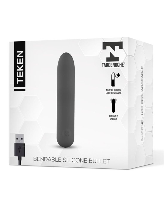 Tardenoche Teken Bendable Vibrating Bullet Liquid Silicone Unibody Magnetic USB