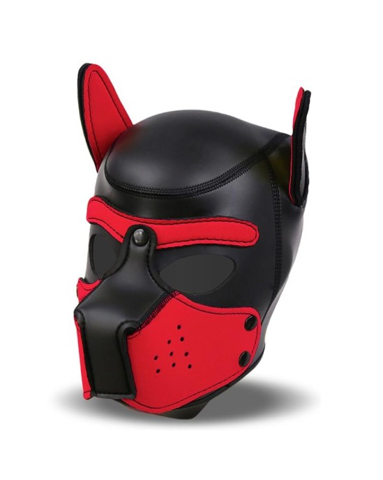 Intoyou Bdsm Line Hound Dog Hound with Removable Muzzle Neoprene Black/Red One Size