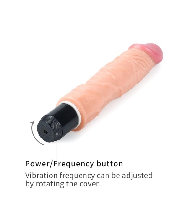 Lovetoy Dildo Flexi 9.5 ar vibrācijas mīkstumu