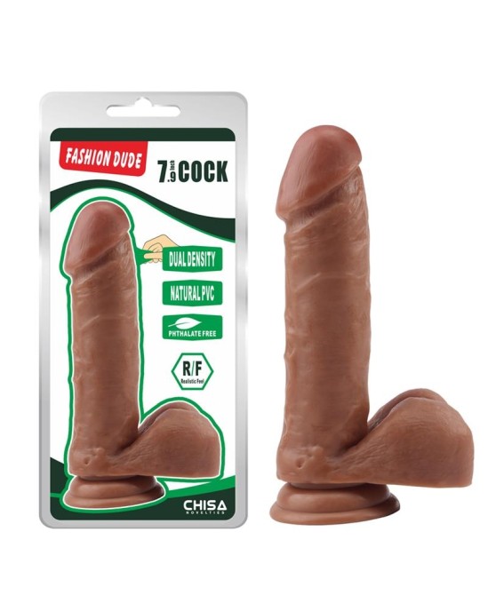 Chisa Dildo Dual density Fashion Dude 20 cm iedegums