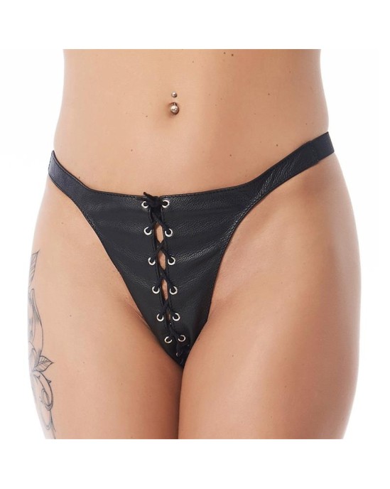 Bondage Play Briefs Black Adjustable