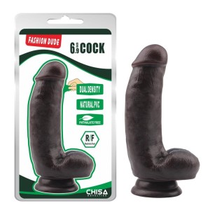 Chisa Dildo Dual Density Fashion Dude 17,2 x 4,1 cm brūns