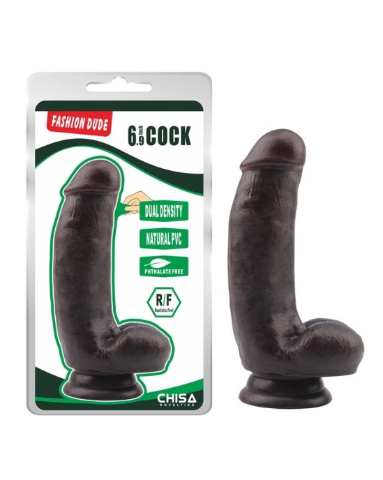 Chisa Dildo Dual Density Fashion Dude 17,2 x 4,1 cm brūns