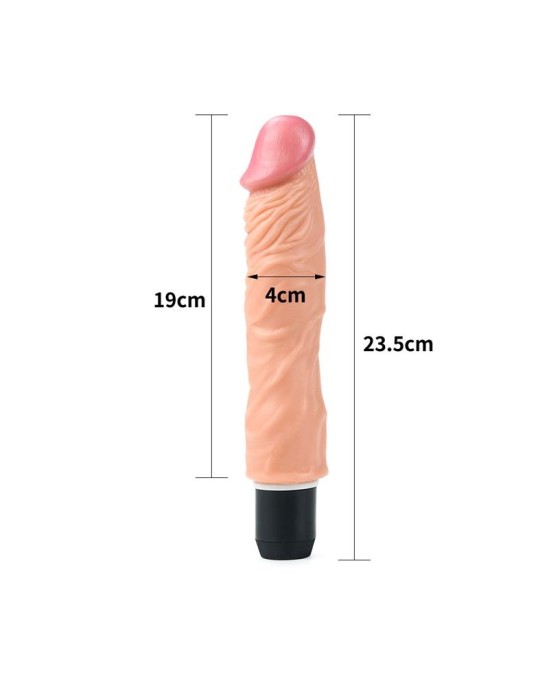 Lovetoy Dildo Flexi 9.5 ar vibrācijas mīkstumu
