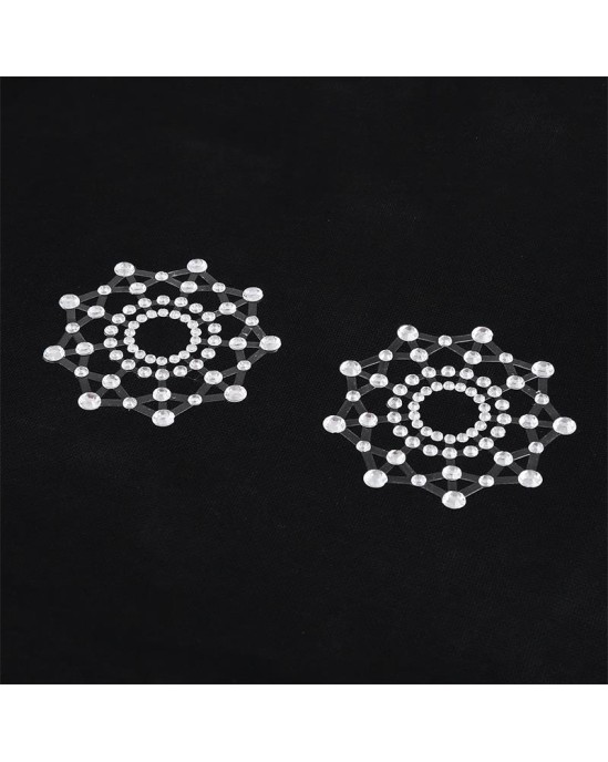 Latetobed Bdsm Line Snowflake Nipple Covers White