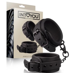 Intoyou Black Shadow Ankle Cuffs Vegan Leather