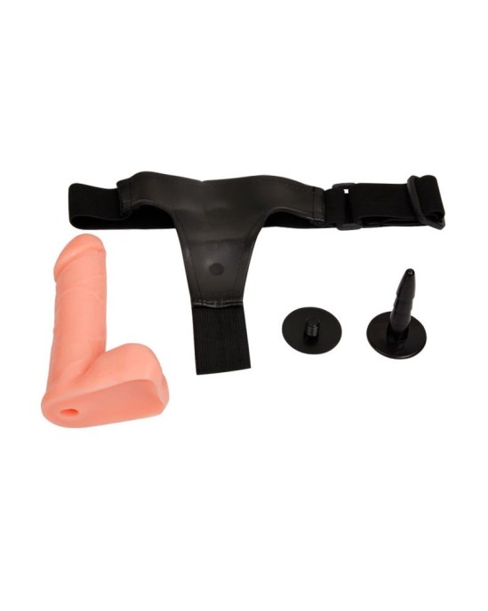 Baile Strap-On ar dildo un sēkliniekiem 17,5 cm