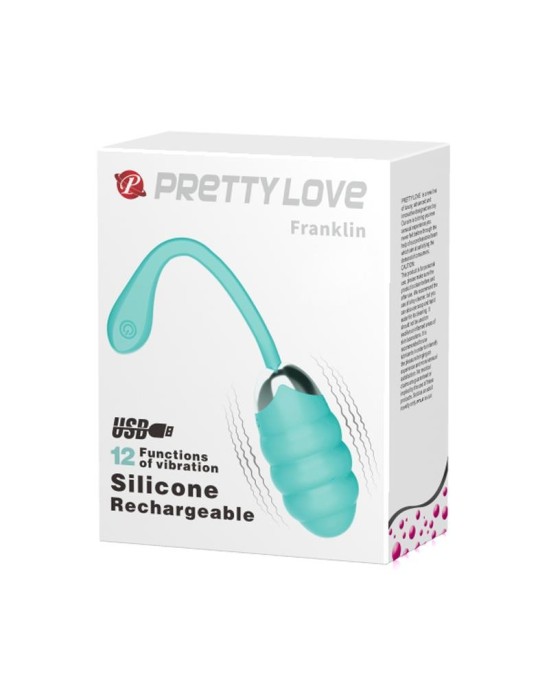 Prettylove Vibrējošā ola Franklin USB silikons