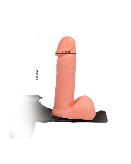 Baile Strap-On ar dildo un sēkliniekiem 17,5 cm