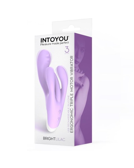 Intoyou Brightlilac Vibe Triple Motor Ergonomisks USB silikons