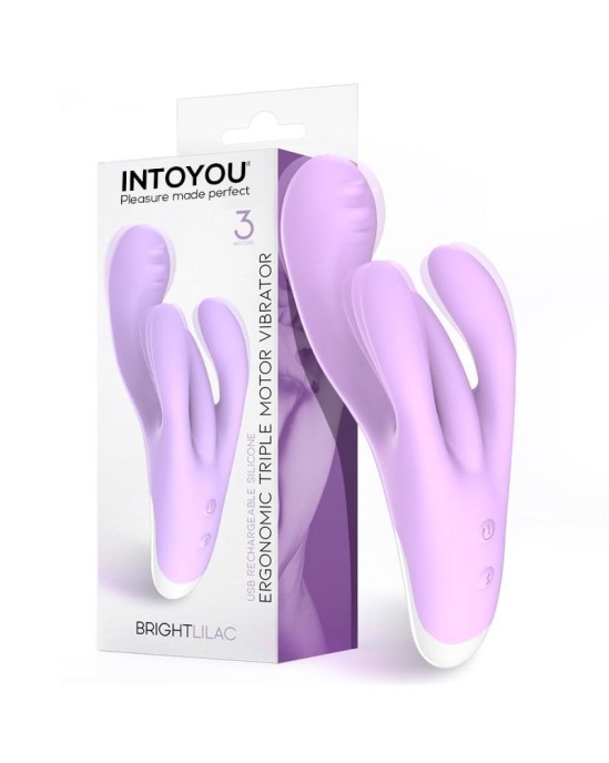 Intoyou Brightlilac Vibe Triple Motor Ergonomisks USB silikons