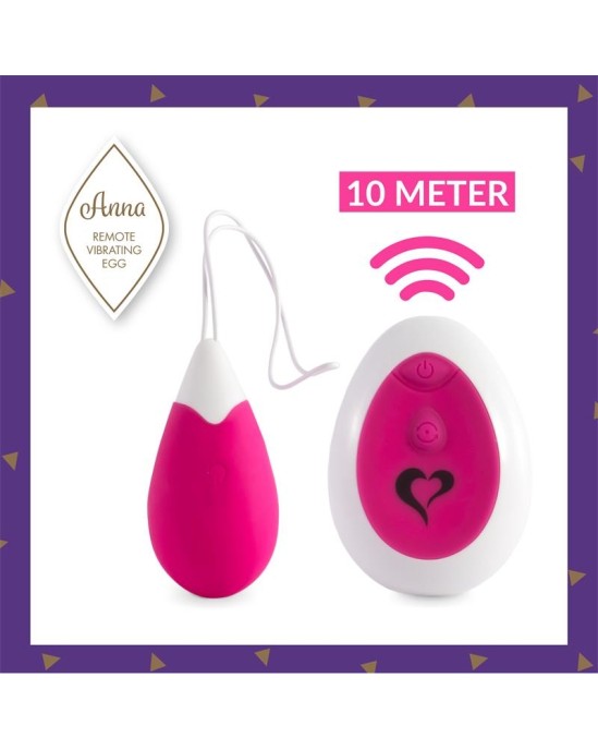 Feelztoys Anna Vibrating Egg Remote Deep Pink